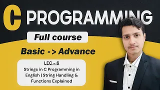 Strings in C Programming in English String Handling Functions Explained Pluto Academy LEC-6