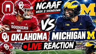 Oklahoma vs Michigan – LIVE Reaction | NCAAF College Football Week 2 Showdown