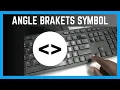 How To Insert Angle Brackets On A Document Keyboard Symbols