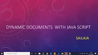 Dynamic Documents with Java Script1