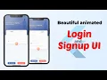 Flutter tutorial Beautiful login and sign up page UI