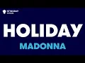 Download Lagu Madonna - Holiday (Karaoke With Lyrics)