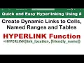 Excel HYPERLINK Function Create Dynamic Links to Cells Ranges Workbooks and Emails