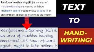 How to Convert TEXT to HANDWRITING Change Text into Handwriting