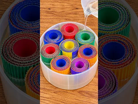 Projects: Colorful Paper Rolls and Epoxy Resin #Woodturning #Woodworking #Woodart