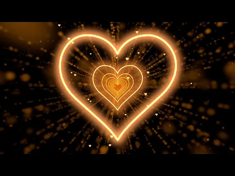 Download MP3 Neon heart background🧡Orange  Heart Background | Heart Tunnel [10 Hours]