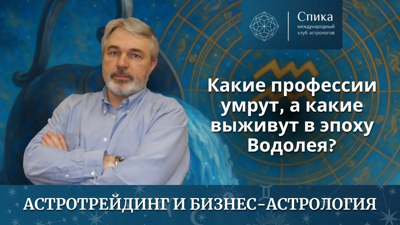 Какие профессии умрут, а какие выживут в эпоху Водолея? Лектор - Андрей Бухарин.