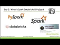 Day 2 Apache Spark vs Databricks vs PySpark Why When to Use Them