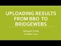 Upload BBO Results to Bridgewebs