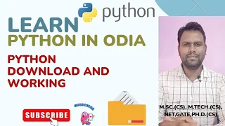 PYTHON download and working in Odia Learn Python Basics NEP Computer Science 2020