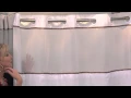 Hookless Windsor Color Block 3 in 1 Shower Curtain with Jayne Brown
