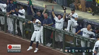 INSANE GRAND SLAM from MARINERS M s clutch GS puts them ahead of Astros in crazy game