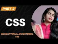 CSS Tutorial Inline Internal External CSS Lecture - 2 Skills With Anu