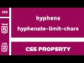 CSS Properties hyphens hyphenate-limit-chars explained