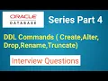 DDL Commands Create ALTER RENAME DROP TRUNCATE Oracle Series Part 4 it full knowledge