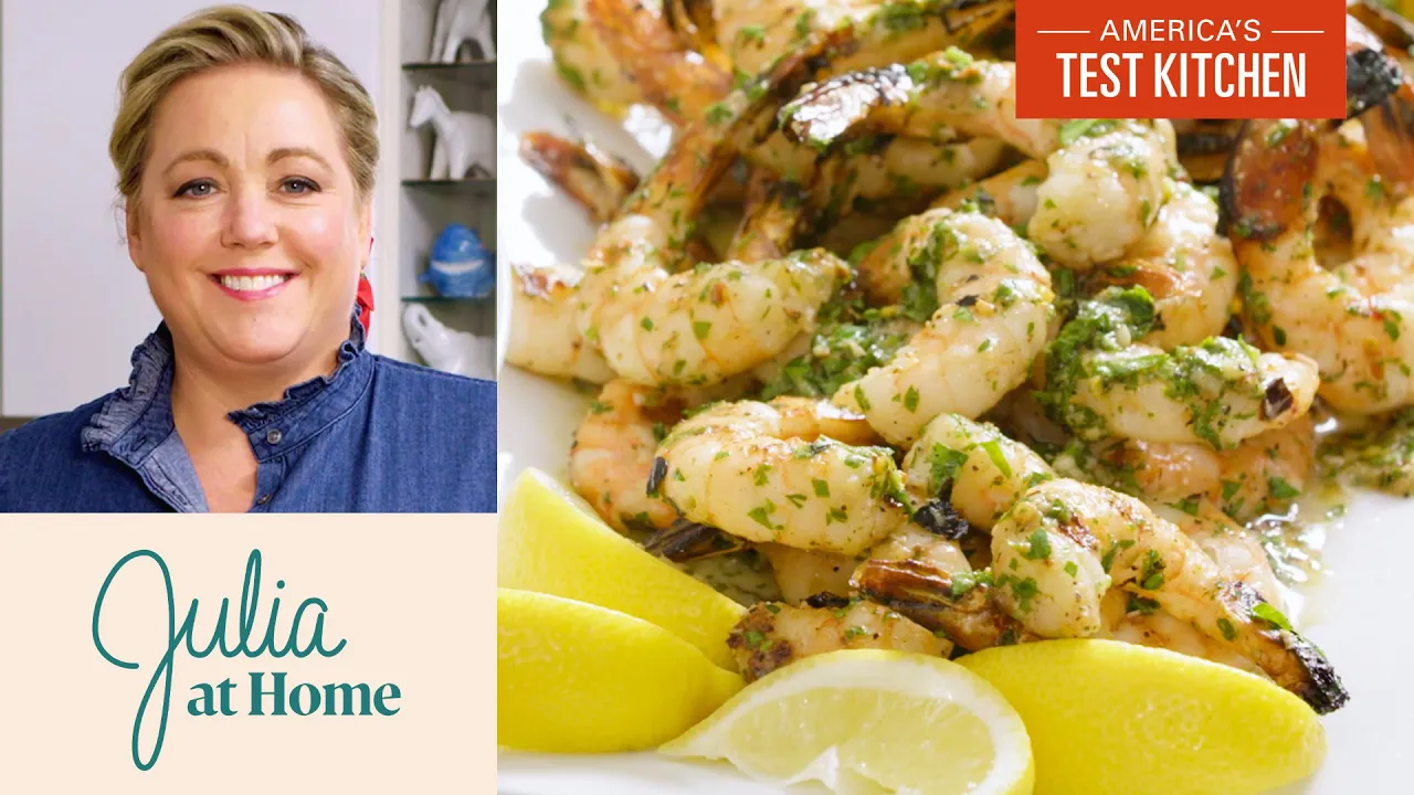 How to Make Grilled Shrimp with Spicy Lemon Garlic Sauce   Julia At Home