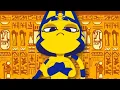 Egyptian yellow cat dancing
