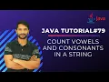 Java Program to Count Total Vowel and Consonant in a String Java Programming In Hindi