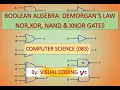 Computer Science with Python Demorgan s Theorem NAND Gate XOR Gate NOR Gate XNOR Gate