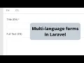 Laravel Multi-Language with Translatable Package