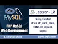PHP Bangla Tutorial String Constant - Lecture 10
