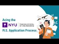 Acing the NYU-Tandon M S Application Process