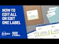 How to Use the Edit One and Edit All Tools with Avery Products