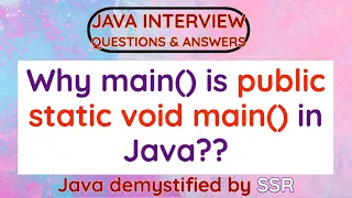 Why main method is public static void main String args in Java