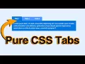 Pure CSS Tabs No js
