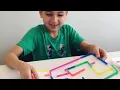Maze building with straws - kids stem activity