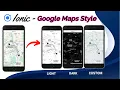 Ionic Google Maps - Styling Map for Light Dark or Custom Theme