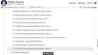 MCPSS SCHOOL BOARD WORK SESSION - FEBRUARY 23 2026