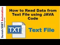 How to Read Data from Text File using JAVA Code
