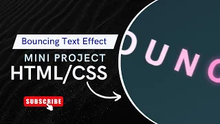 Bouncing Text Animation in HTML CSS Creative CSS Project