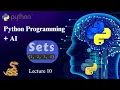 Lecture 10 Sets in Python Data Structure And Algorithm Python Tutorial