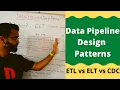 What are some common data pipeline design patterns What is a DAG ETL vs ELT vs CDC 2022