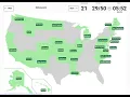 Sporcle Geography Quiz Play-Along - Find the US States on a Map Without State Borders