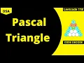 Pascal Triangle in Java Leetcode 118 Data Structure Algorithm Interview Question Code Decode