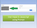 User Input using Javascript prompt