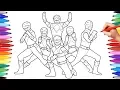 Power Rangers Coloring Pages for Kids Power Rangers Coloring Painting Power Rangers Coloring Book