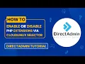 How to Enable or Disable PHP Extensions Using CloudLinux Selector in DirectAdmin