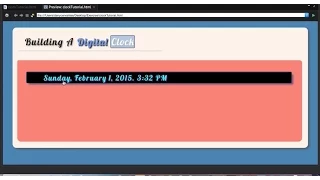 JavaScript Make a Digital Clock Tutorial