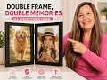 4x6 Double Picture Frames Hinged Folding Photo Frames Vertical Stand Frames Black
