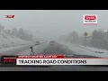 Snow starting to accumulate near Golden