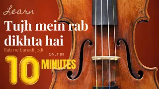 Download Tujh mein rab dikhta hai Violin Tutorial | Urdu | Hindi | Easy Music Tutorials MP3