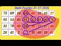 Math Puzzles 31-07-2026