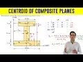 How to find Centroid of an I - Section Problem 1