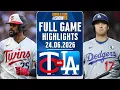 LIVE Twins Vs Los Angeles Dodgers Full Game Highlights June 24 2026 Envivo MLB THE SHOW 26
