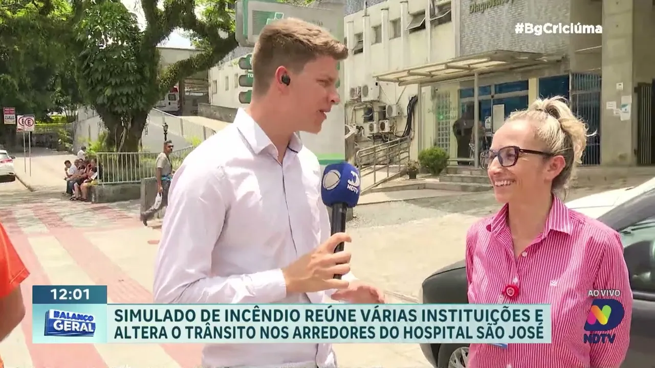 Simulado de incêndio altera trânsito e reúne instituições no Hospital São José