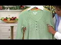 Coldwater Creek Waffle Knit with Embroidery on QVC